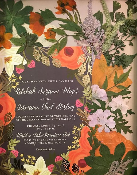 Ingalls-Florman Wedding Invitation with Flowers